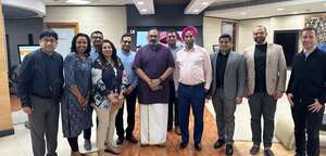 Visit to Rajeev Chandrasekhar, the Minister of Electronics and Information Technology of India in his Delhi Office in March 2023.